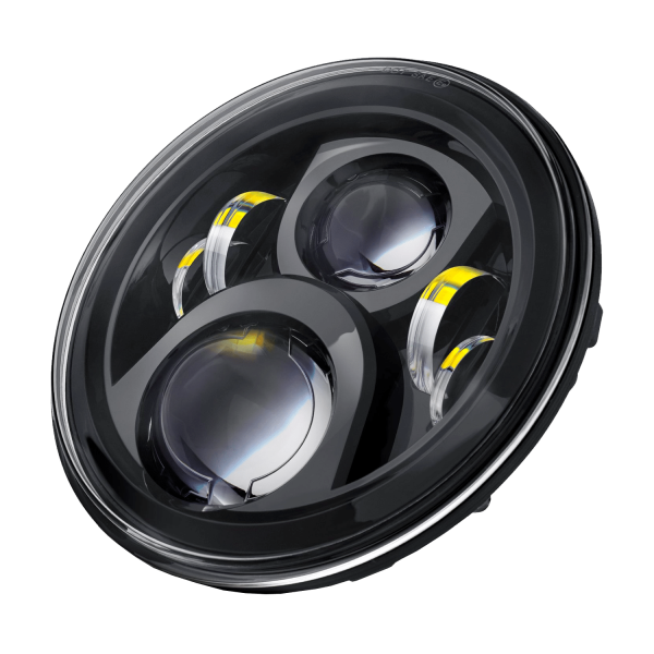 Lumen® - 7" Round Black Projector LED Headlights (H6024) - Görsel 2