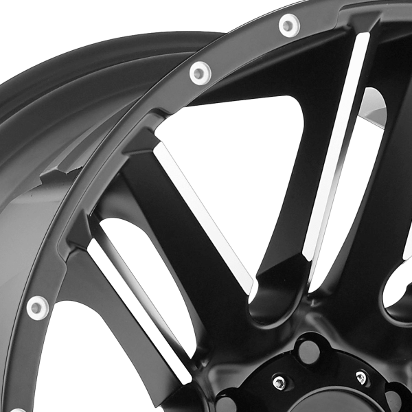MOTO METAL® - MO978 RAZOR Satin Black with Machined Spokes - Görsel 2